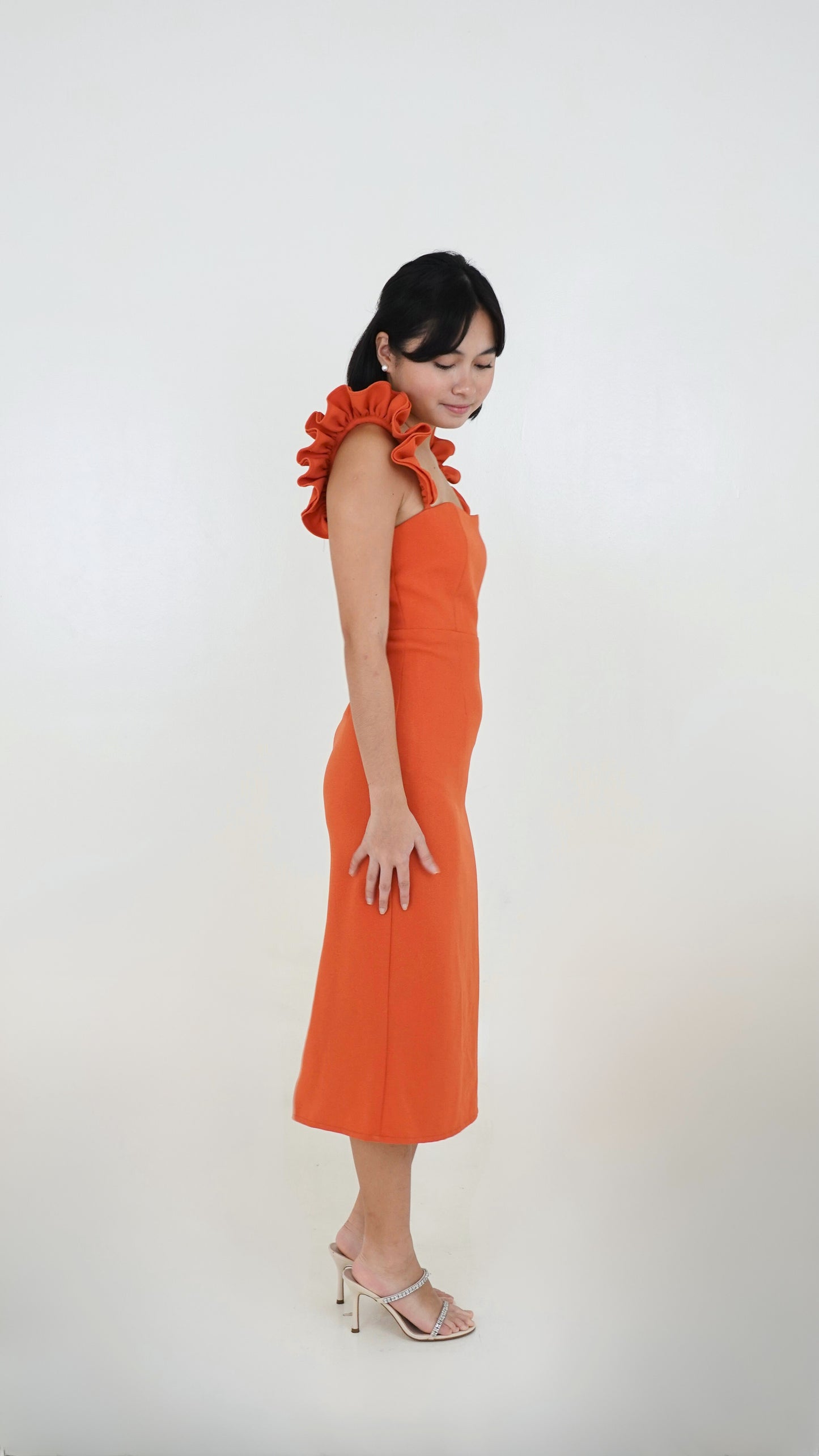 Zoo The Label | Ruffle sleeve midi dress