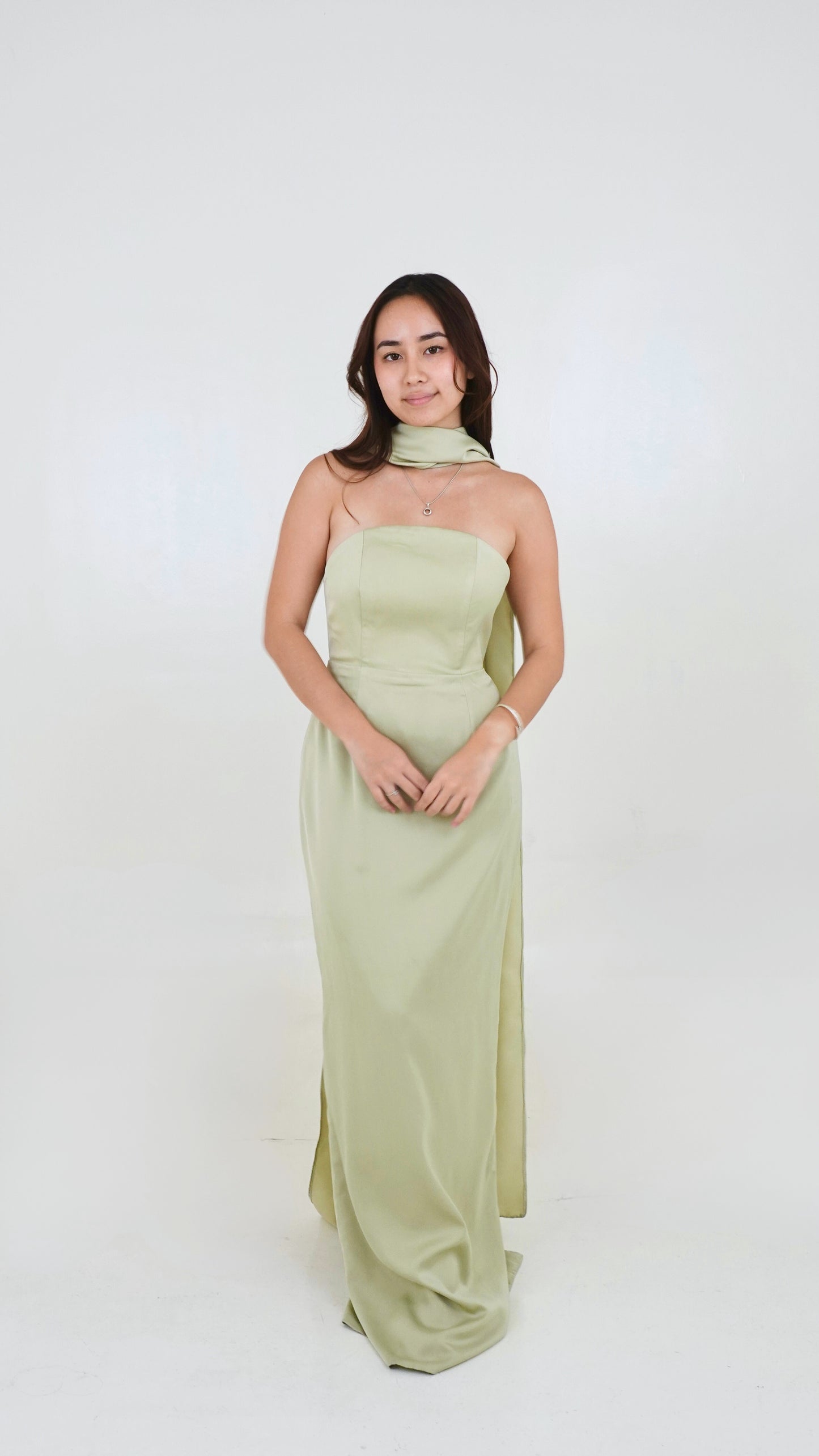 Zoo the label | Sage gown with sash