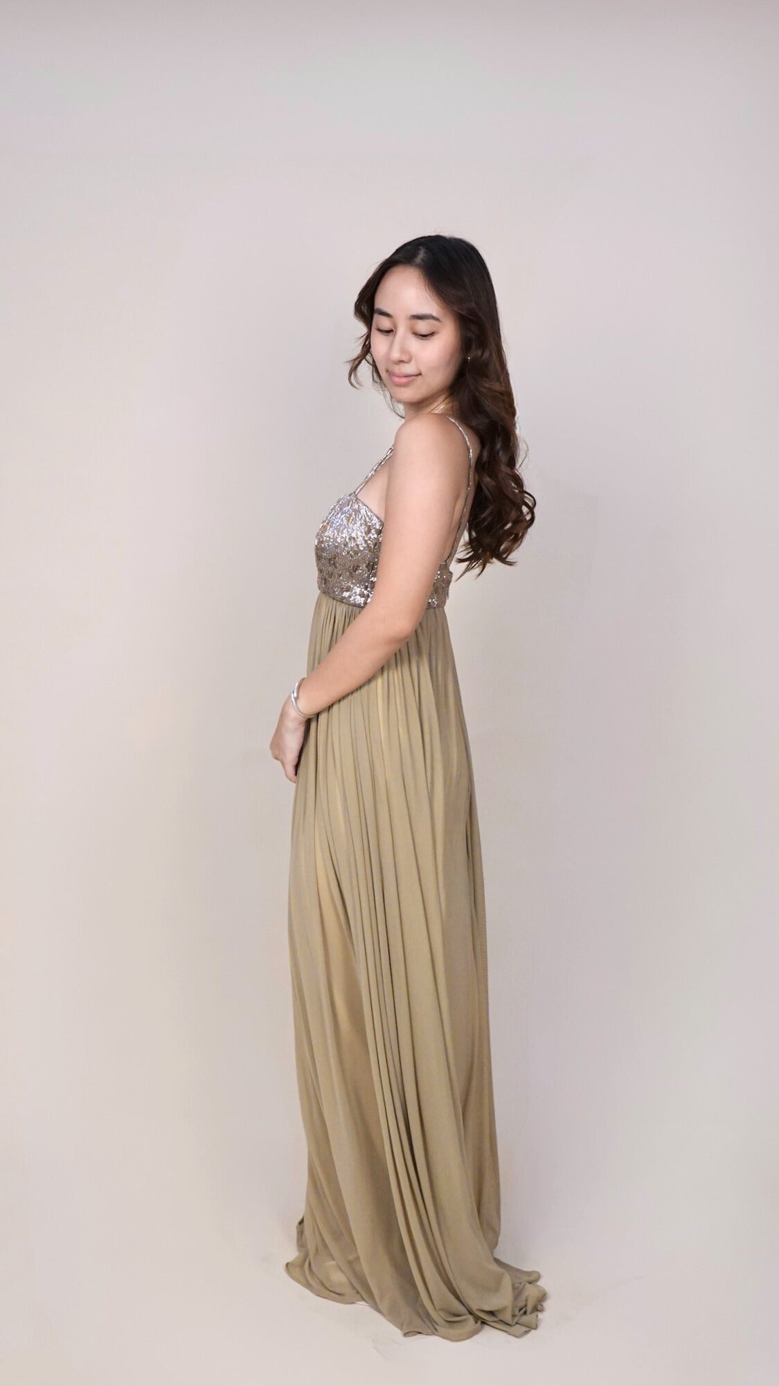 Empire waist gown