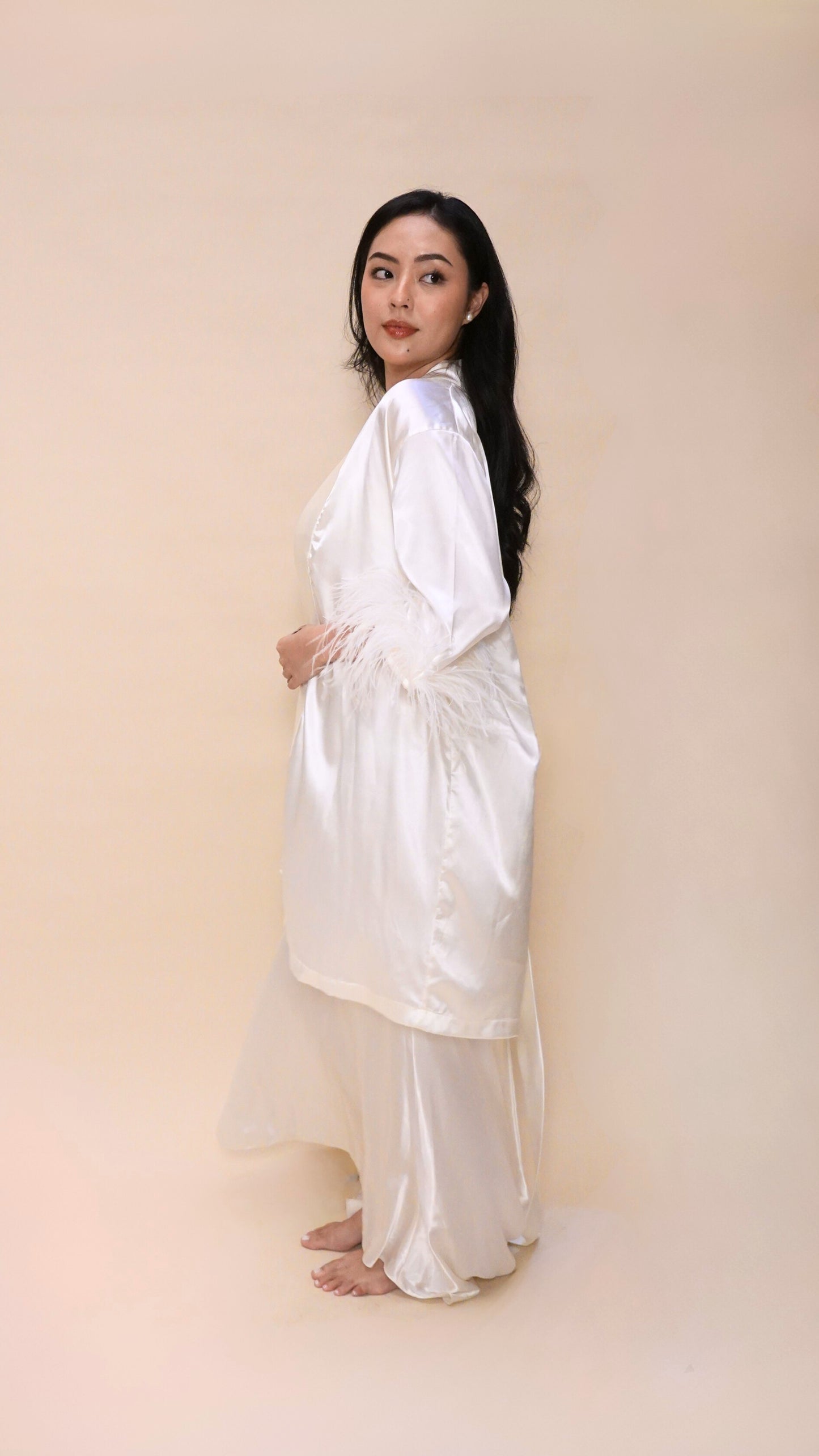 Eve the label | Silk robe with dress set