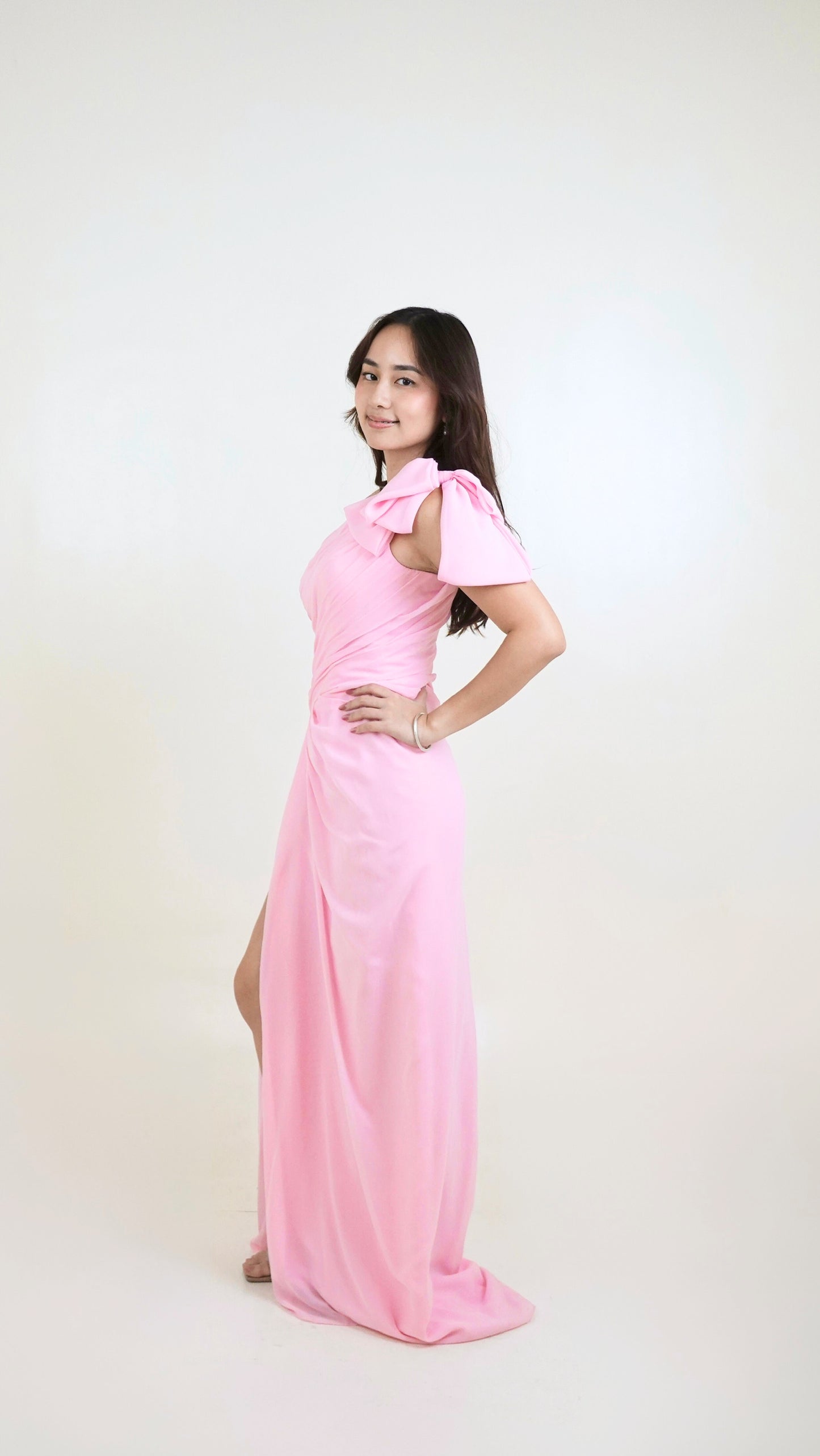 Philipp Tampus | One Shoulder Ribbon Gown