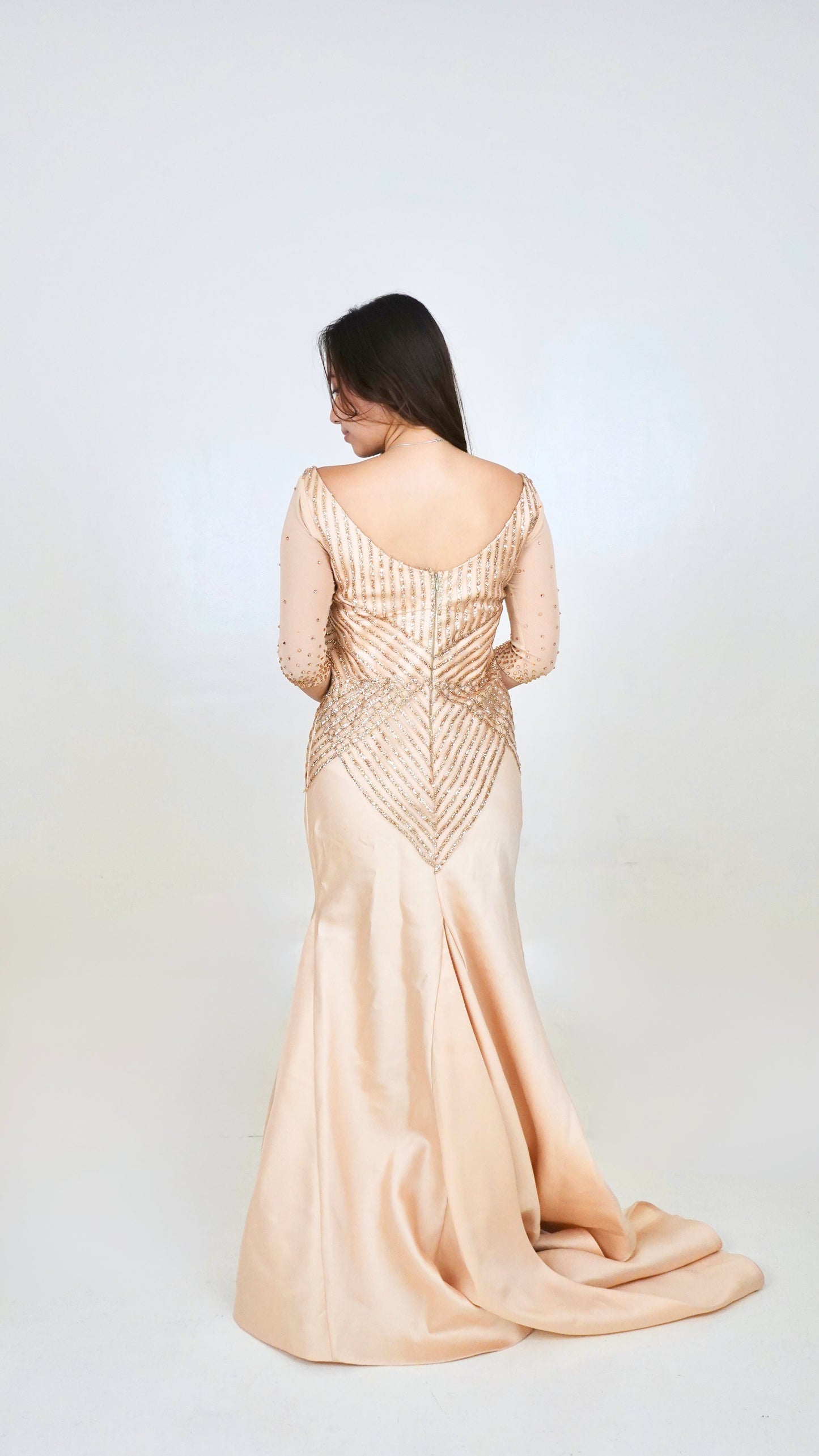 Jun Escario | Beaded Mermaid Gown