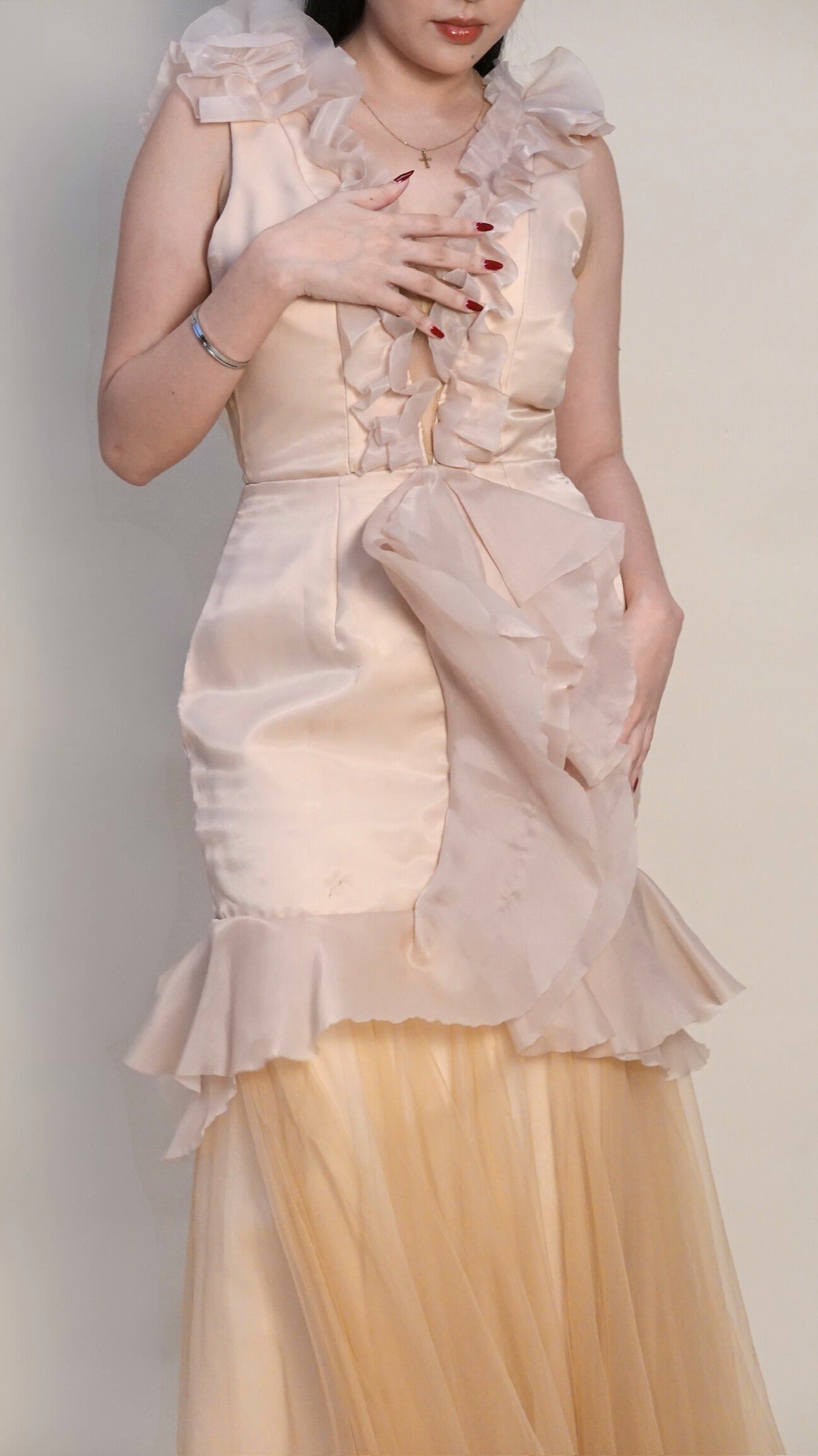 Roni Yu | Ruffle gown