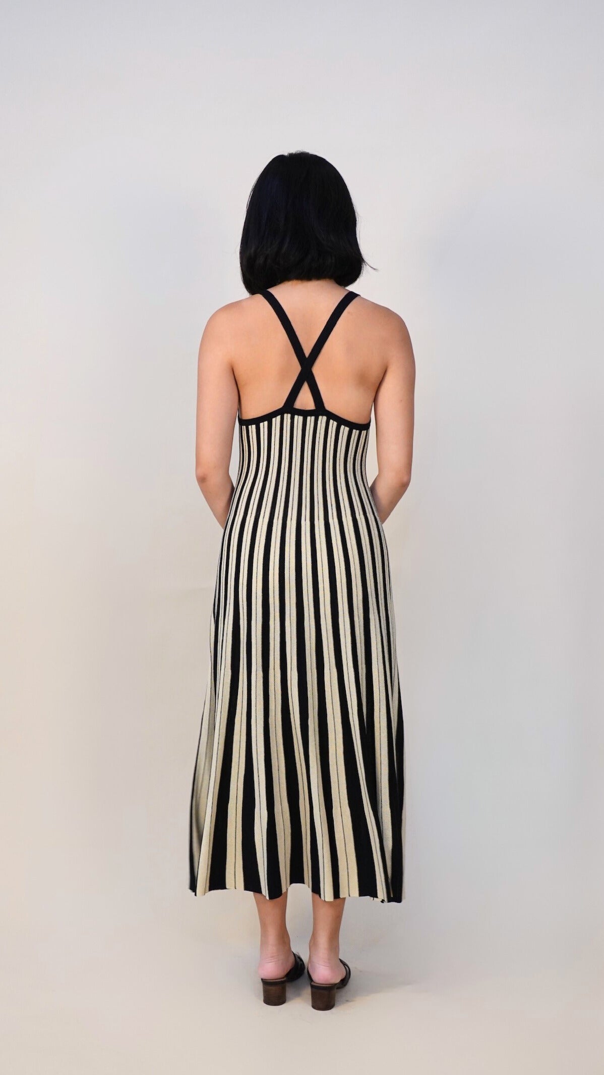 Mango | Striped knit midi dress