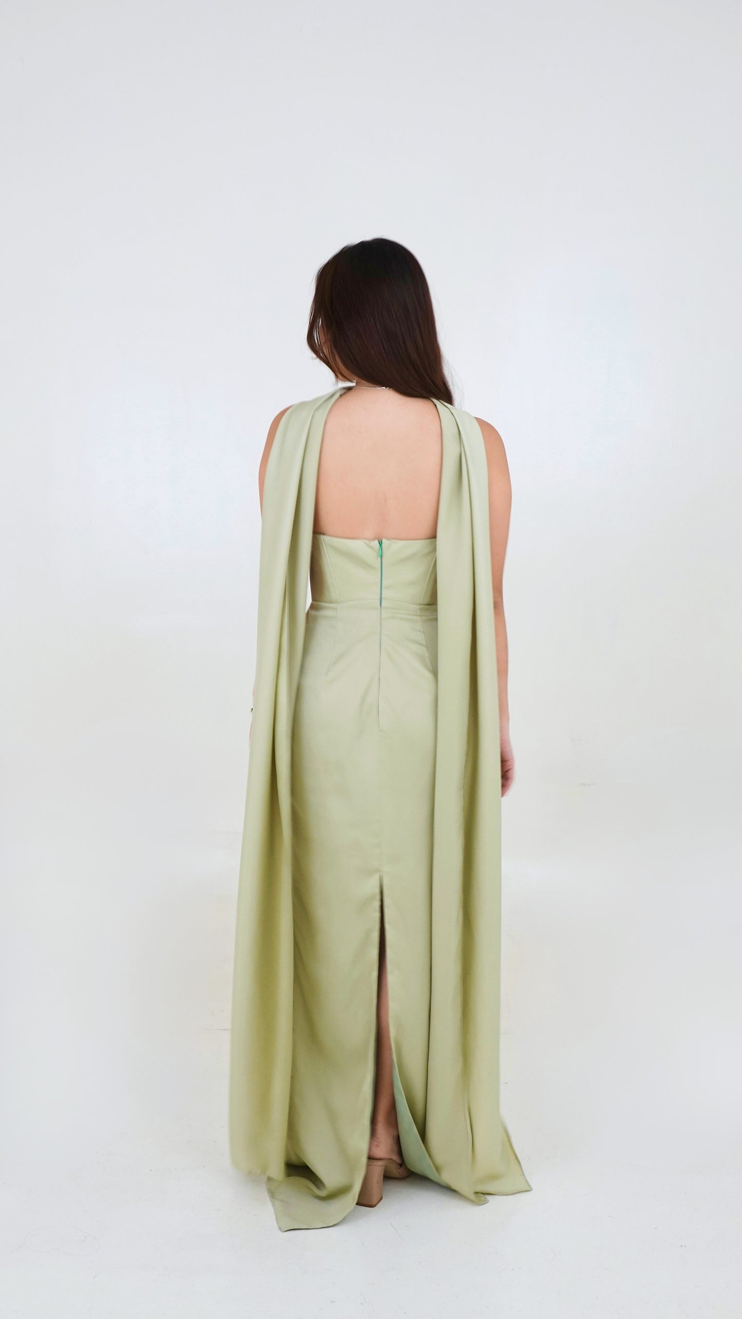 Zoo the label | Sage gown with sash