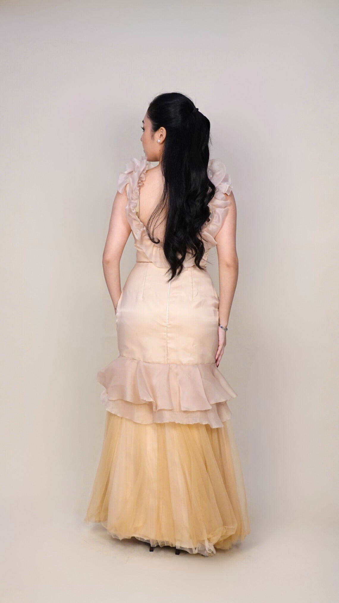 Roni Yu | Ruffle gown