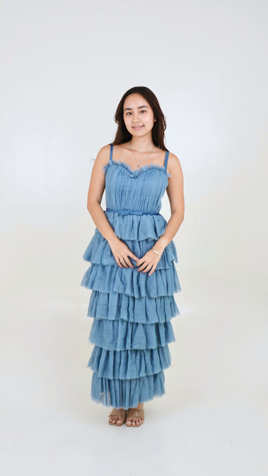 Allen Soco Valeriano | Blue tulle Dress
