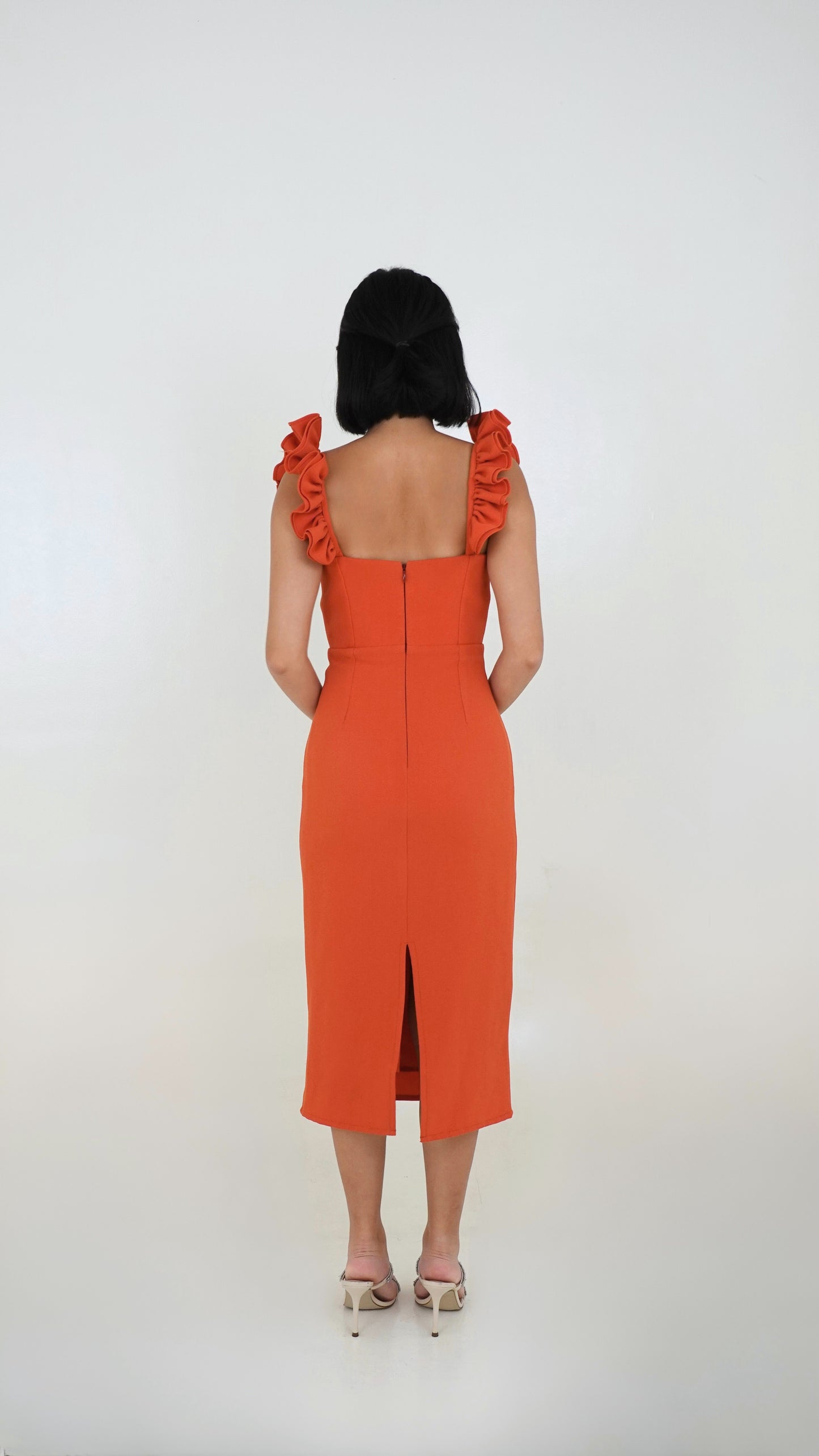 Zoo The Label | Ruffle sleeve midi dress