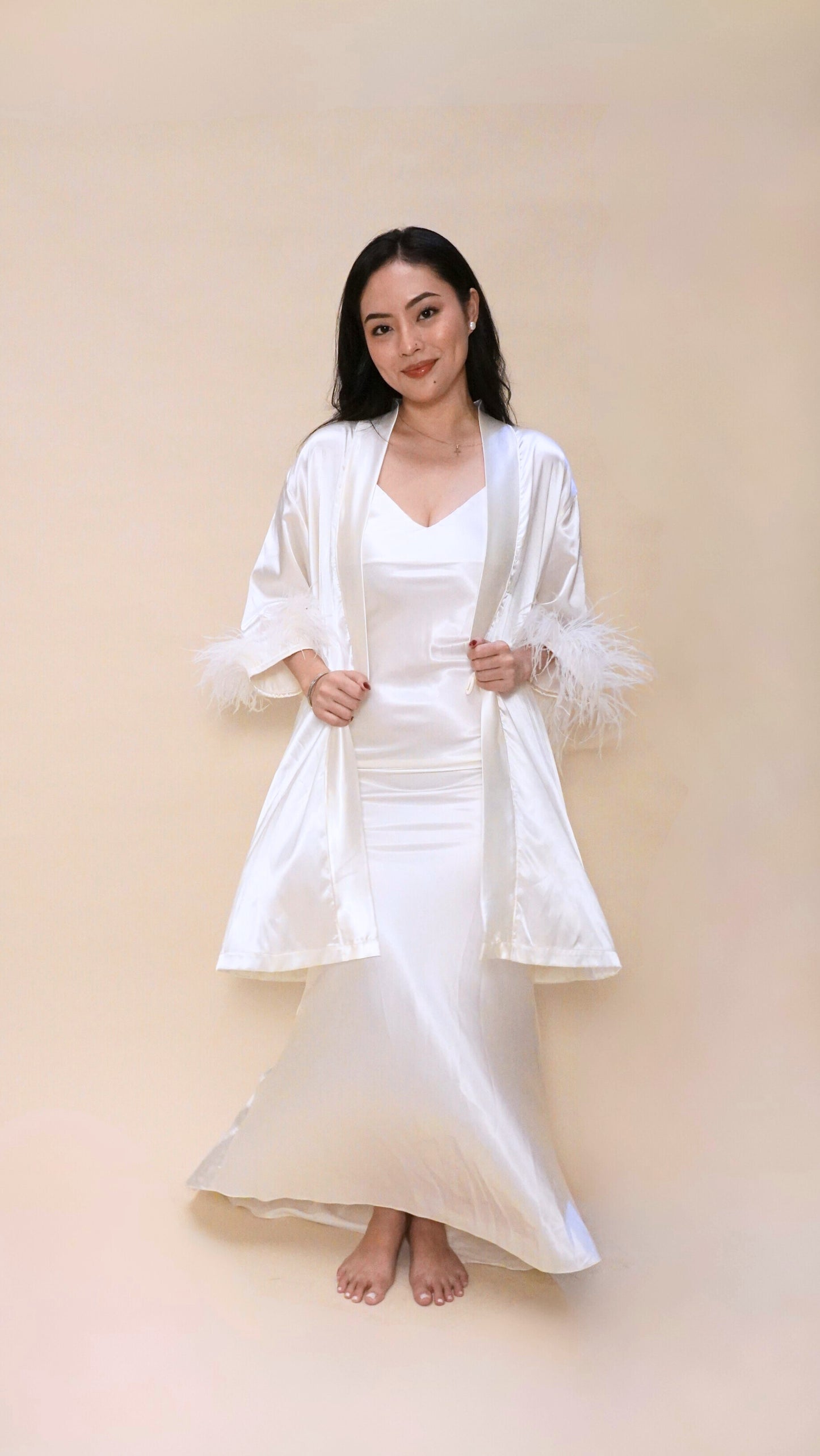 Eve the label | Silk robe with dress set