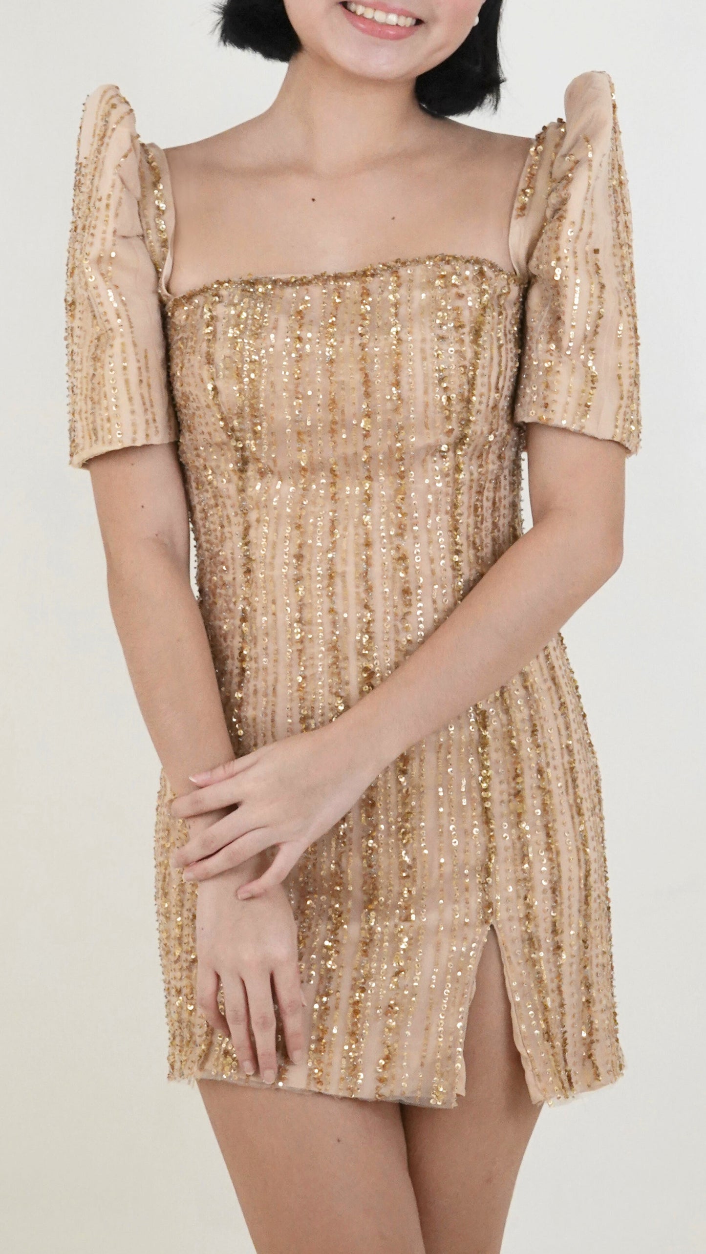 Marchessa Notte | Strapless embellished tulle Terno