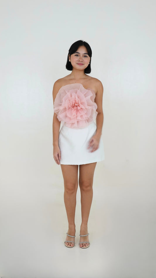 Roni Yu | Fleur top & mini skirt set