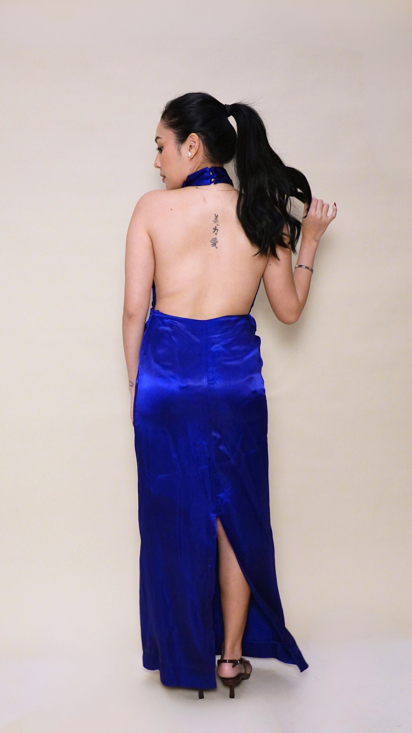 Zara | Satin halter dress