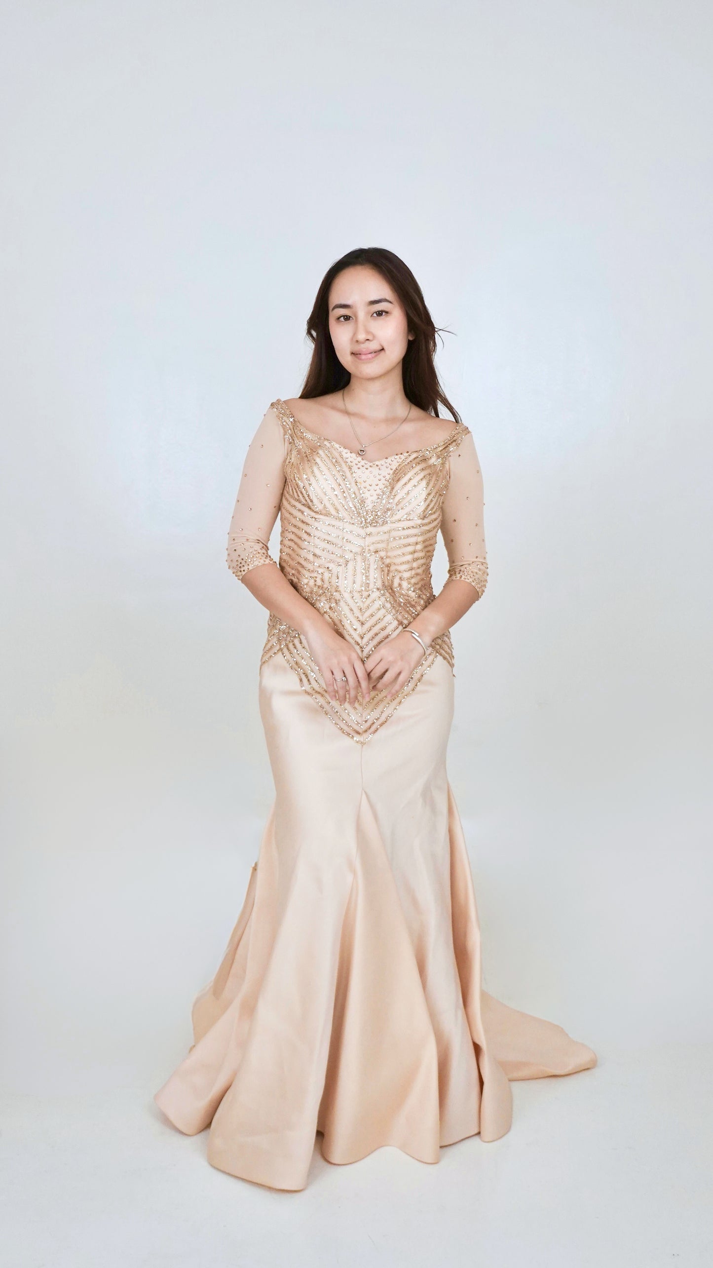Jun Escario | Beaded Mermaid Gown