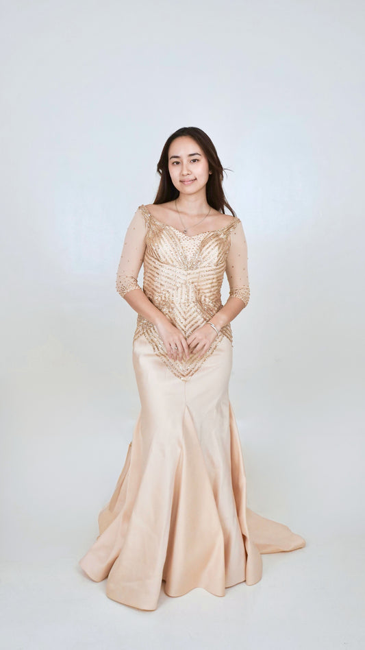 Jun Escario | Beaded Mermaid Gown