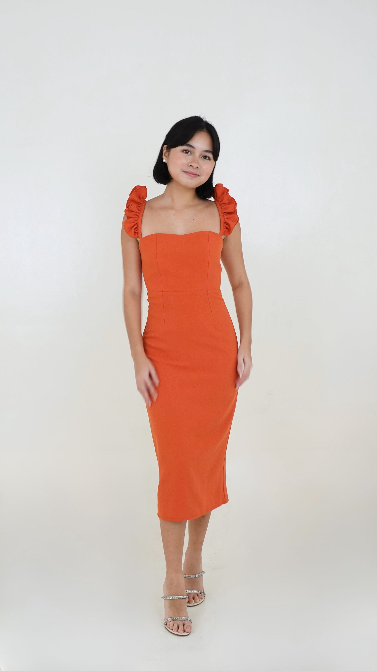 Zoo The Label | Ruffle sleeve midi dress