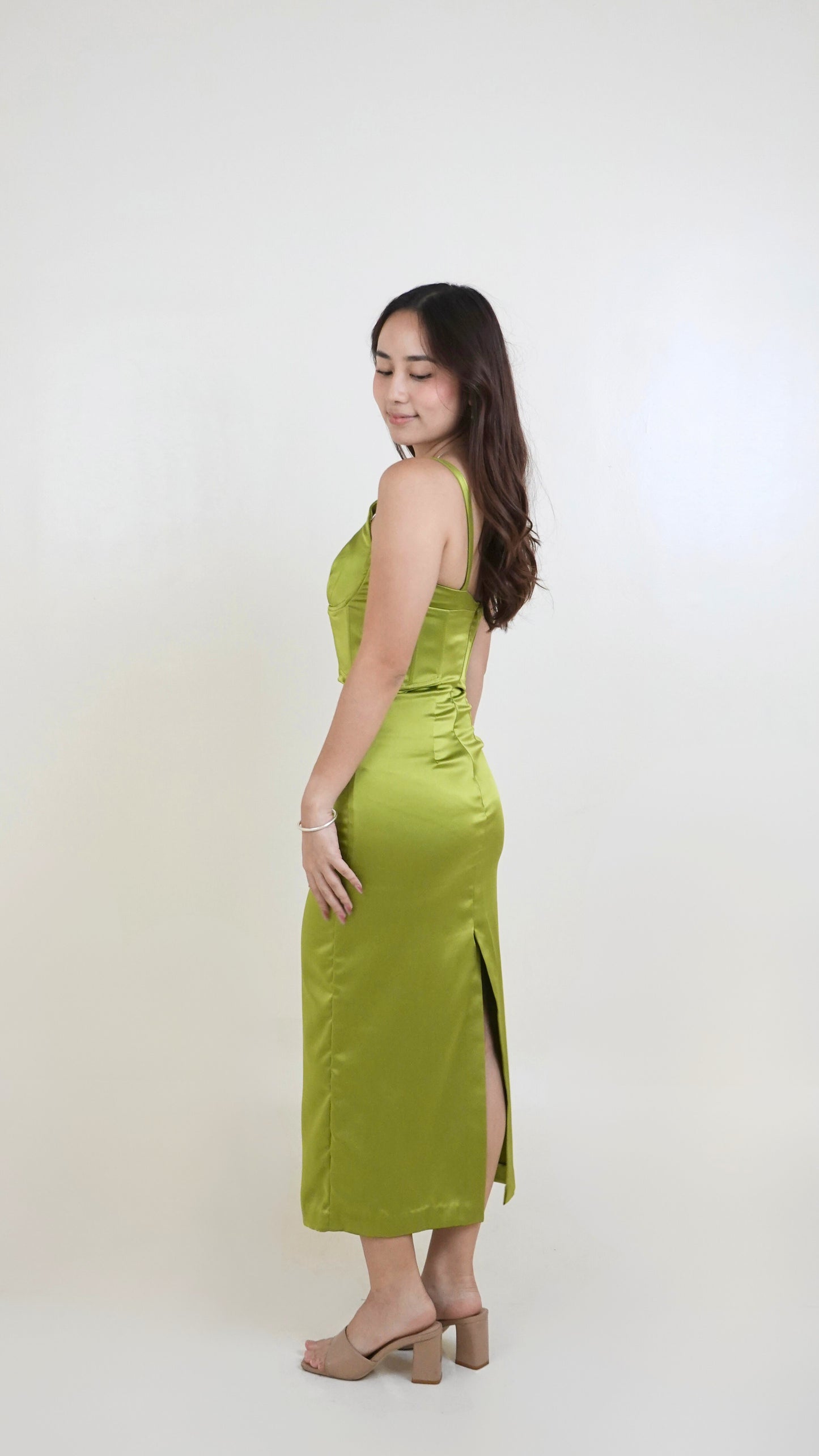 Zara | Satin Midi Dress