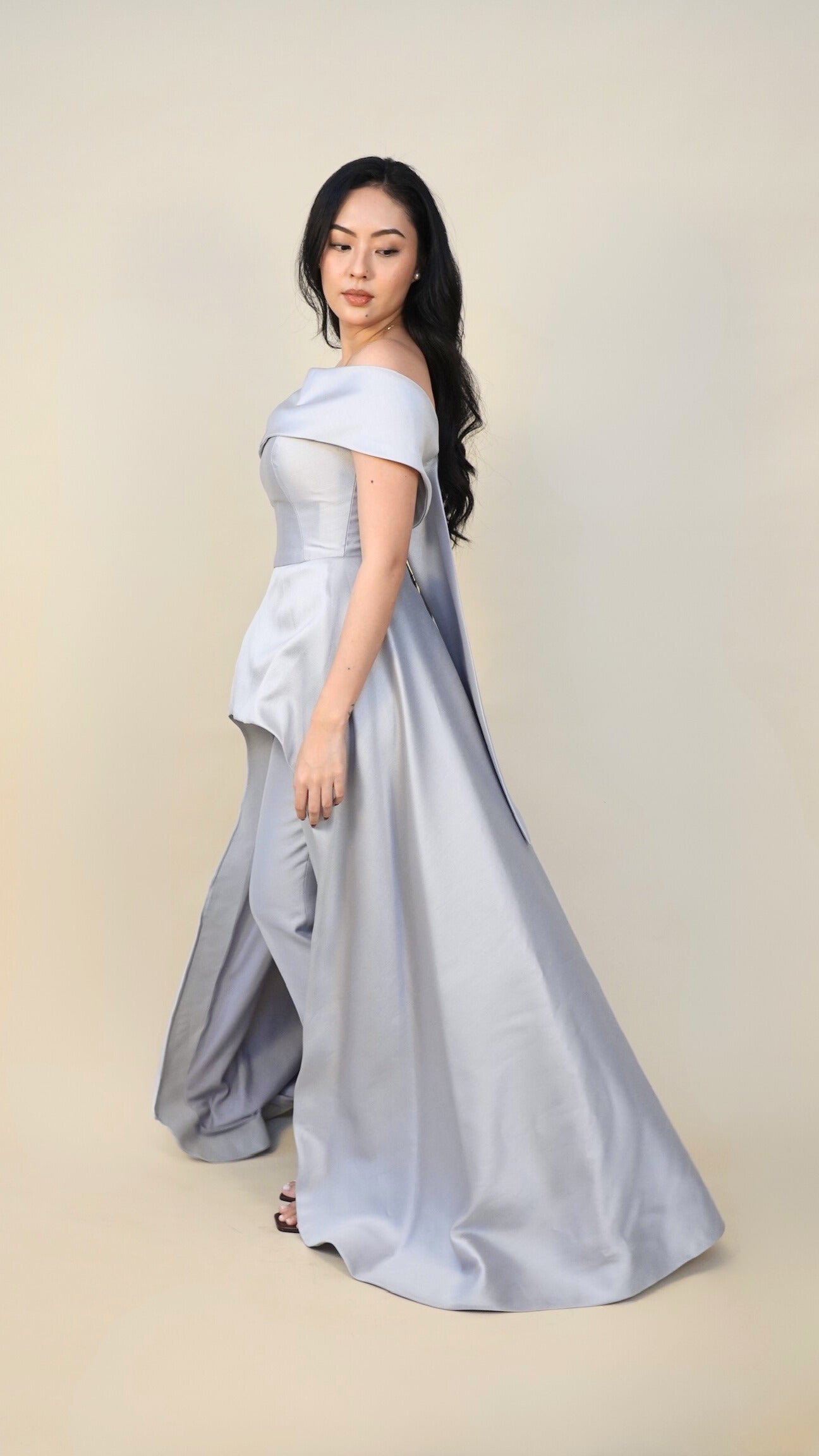 Ronald Enrico | Off-shoulder gown with pants