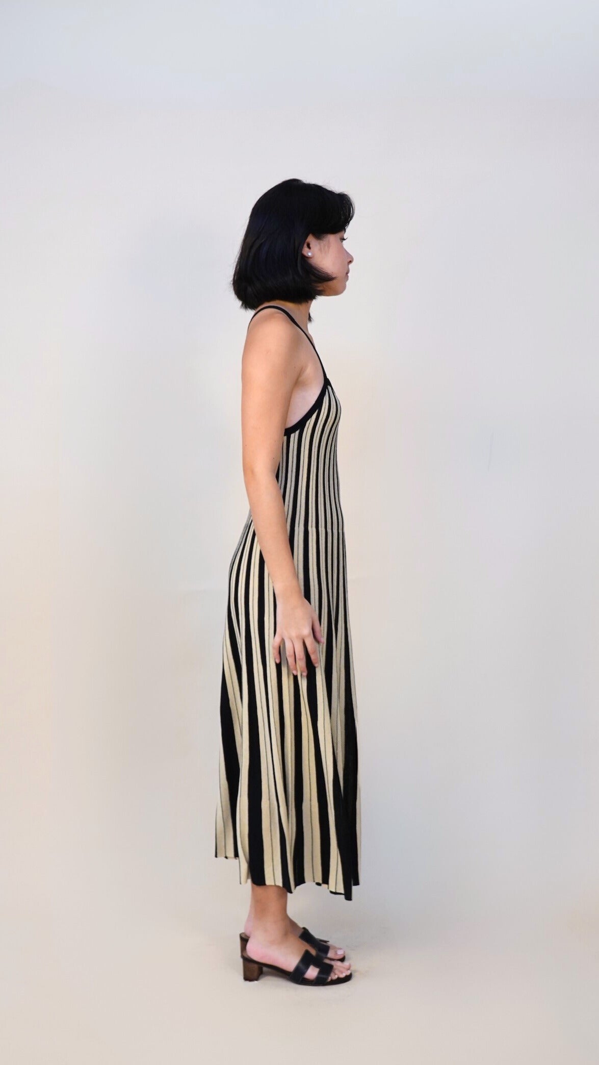 Mango | Striped knit midi dress