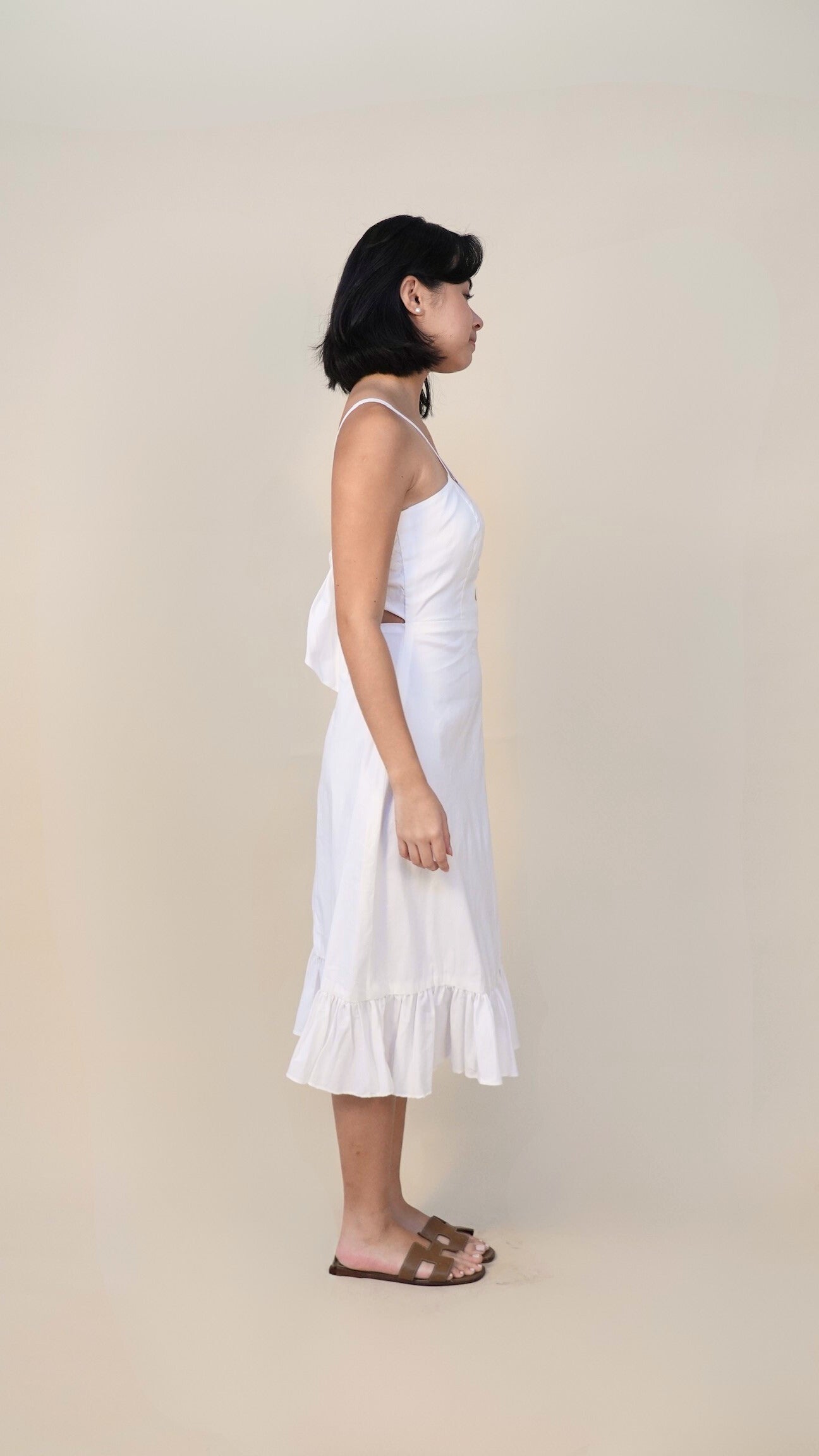 Patrice Uytengsu | Ruffle hem midi dress