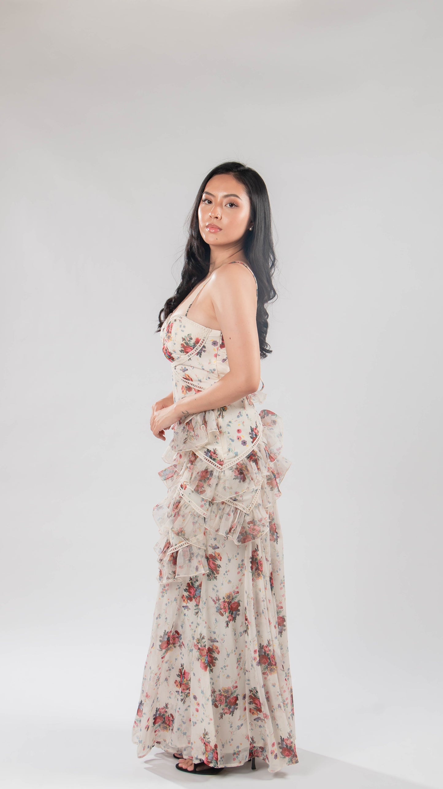 ASOS | Luxe ruffle maxi dress