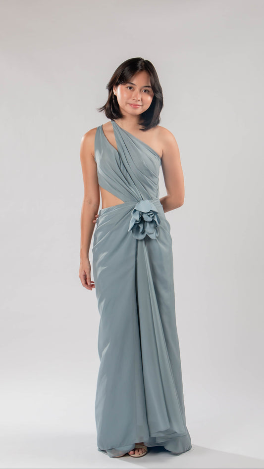 Philipp Tampus | One-Shoulder Draped Gown