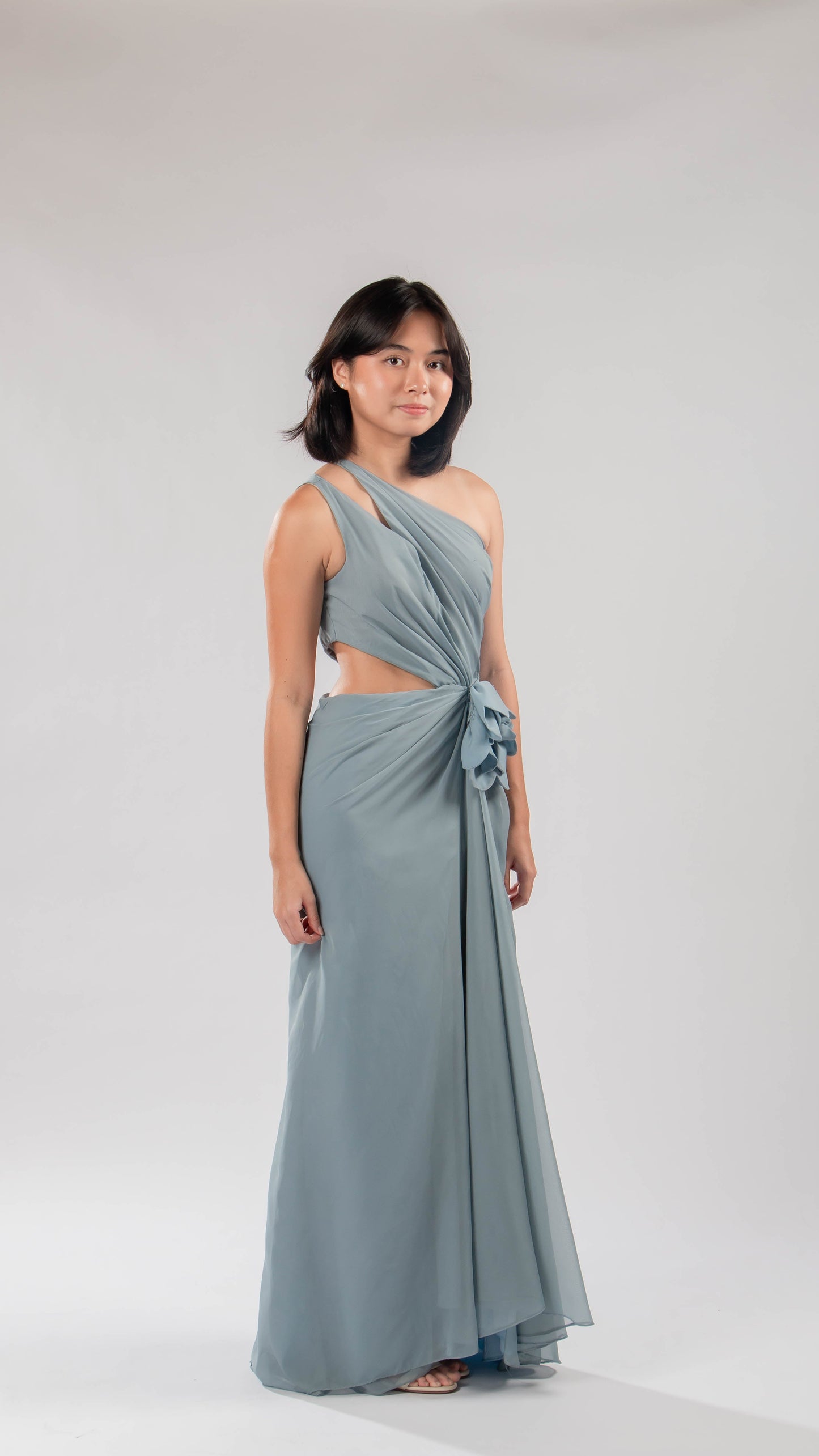Philipp Tampus | One-Shoulder Draped Gown