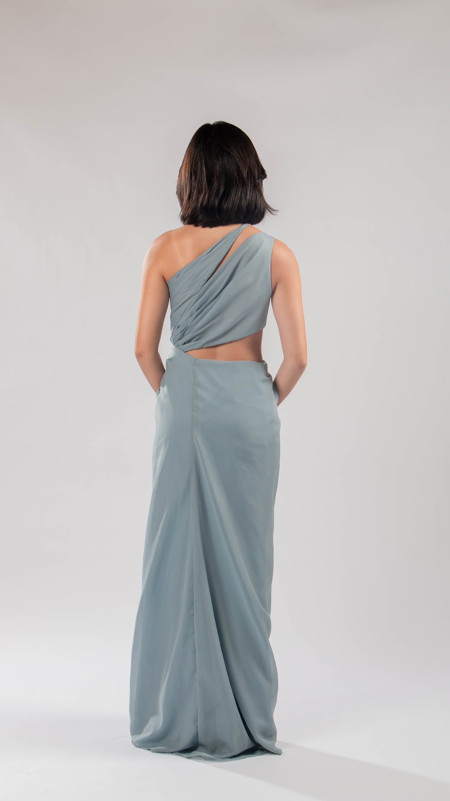 Philipp Tampus | One-Shoulder Draped Gown