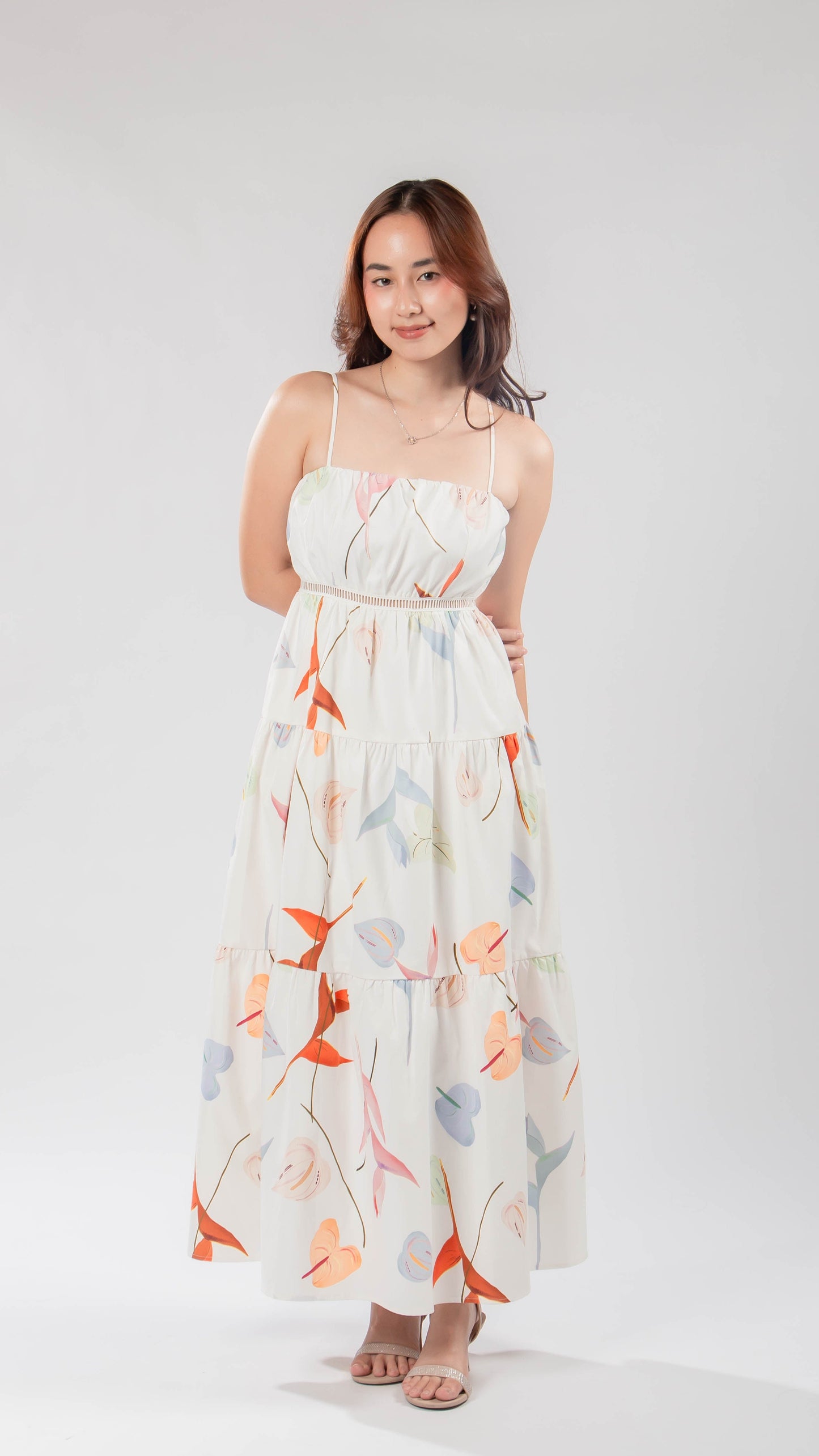 Love, Bonito | Tiered crinkle maxi dress