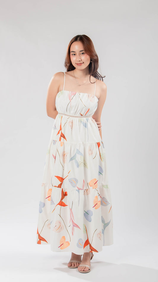 Love, Bonito | Tiered crinkle maxi dress