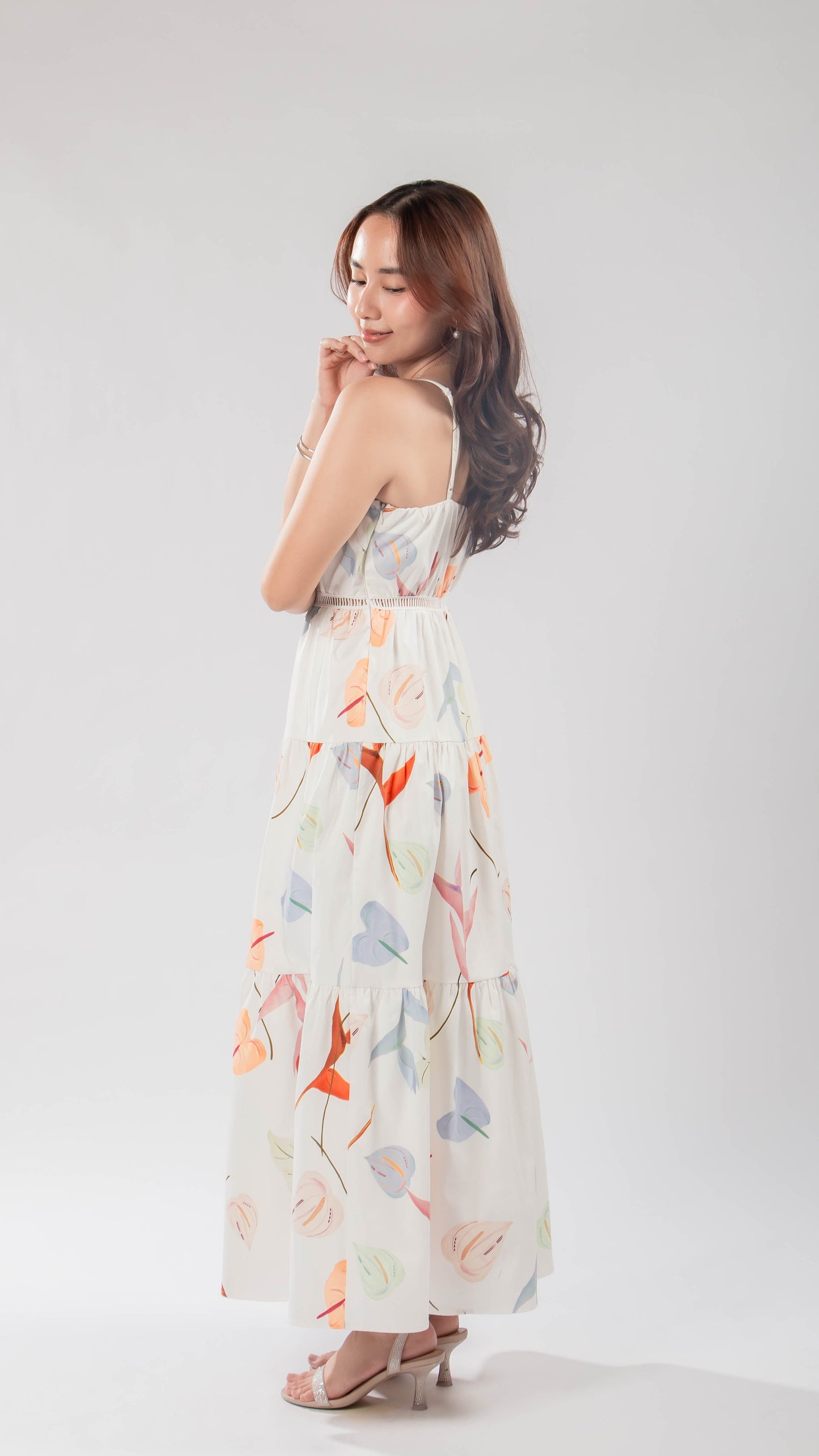 Love, Bonito | Tiered crinkle maxi dress
