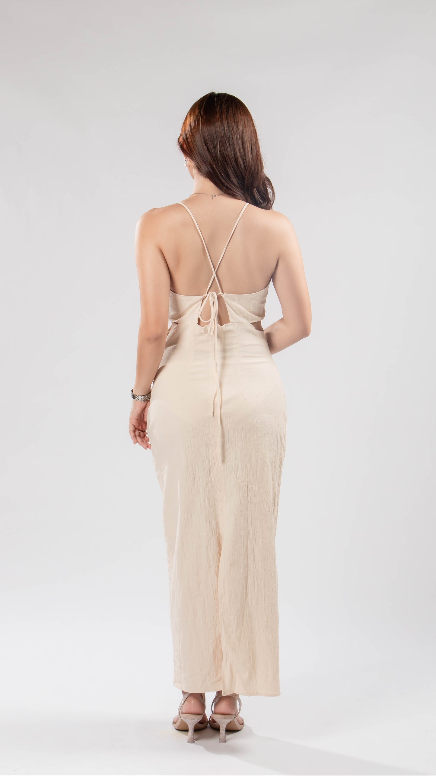ZARA | Rustic cutout midi dress