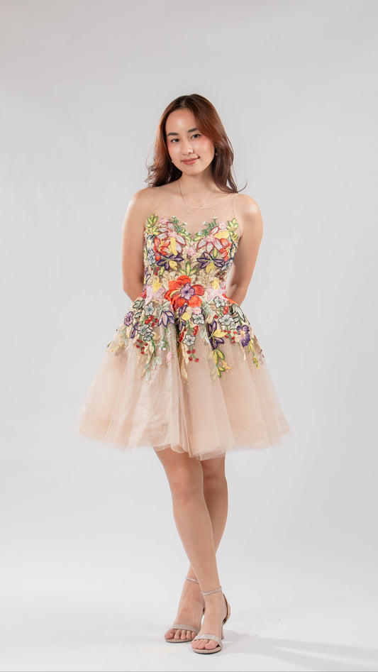 Harley Ruedas | Floral cocktail dress